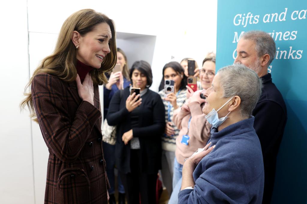 Kate Middleton visiting patients at the Royal Marsden Hospital in London on Jan. 14. 