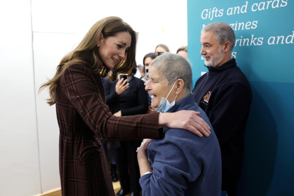 Kate Middleton visiting patients at the Royal Marsden Hospital in London on Jan. 14. 