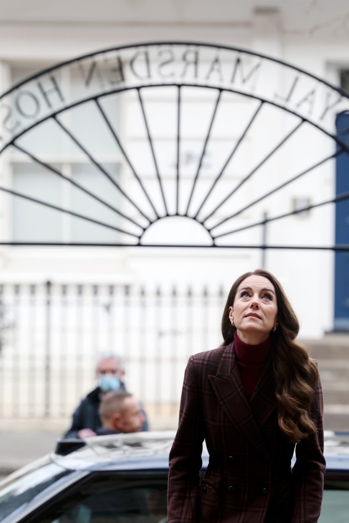 Kate Middleton visiting patients at the Royal Marsden Hospital in London on Jan. 14. 