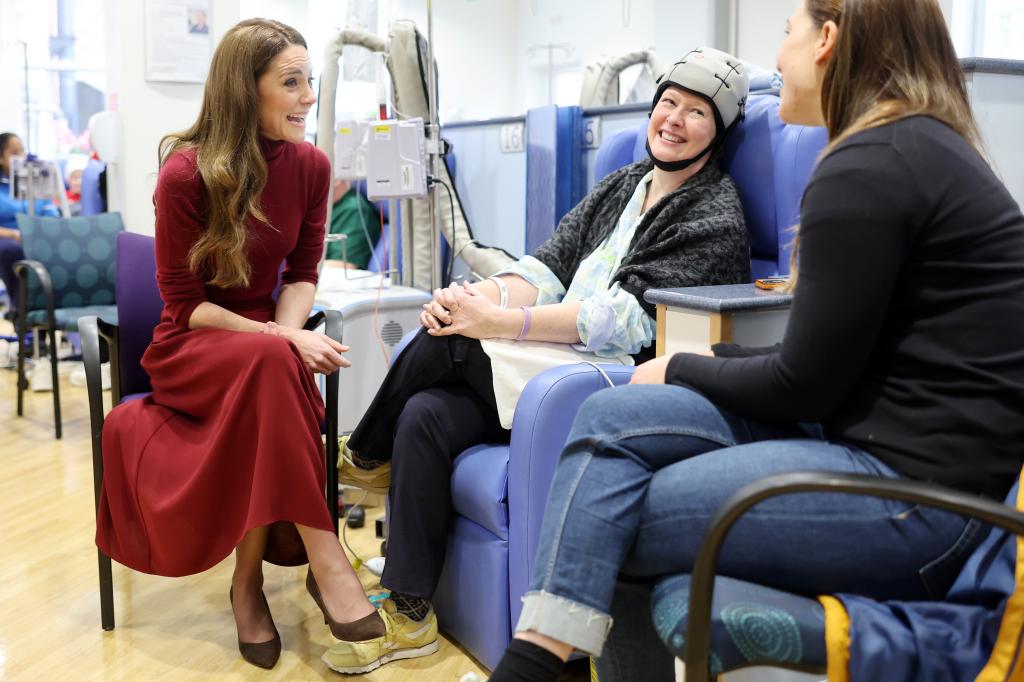 Kate Middleton visiting patients at the Royal Marsden Hospital in London on Jan. 14. 