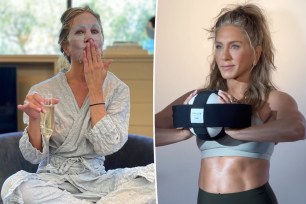 Jennifer Aniston split image.