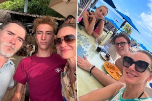 Naomi Watts and Billy Crudup and Sasha split with her and friends in Barbados.