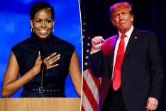 Michelle Obama and Donald Trump