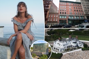 Taylor Swift split with her homes in Tribeca, Rhode Island and Nashville.