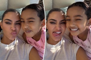 selfies of Kim Kardashian and Chicago West.