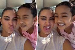 selfies of Kim Kardashian and Chicago West.