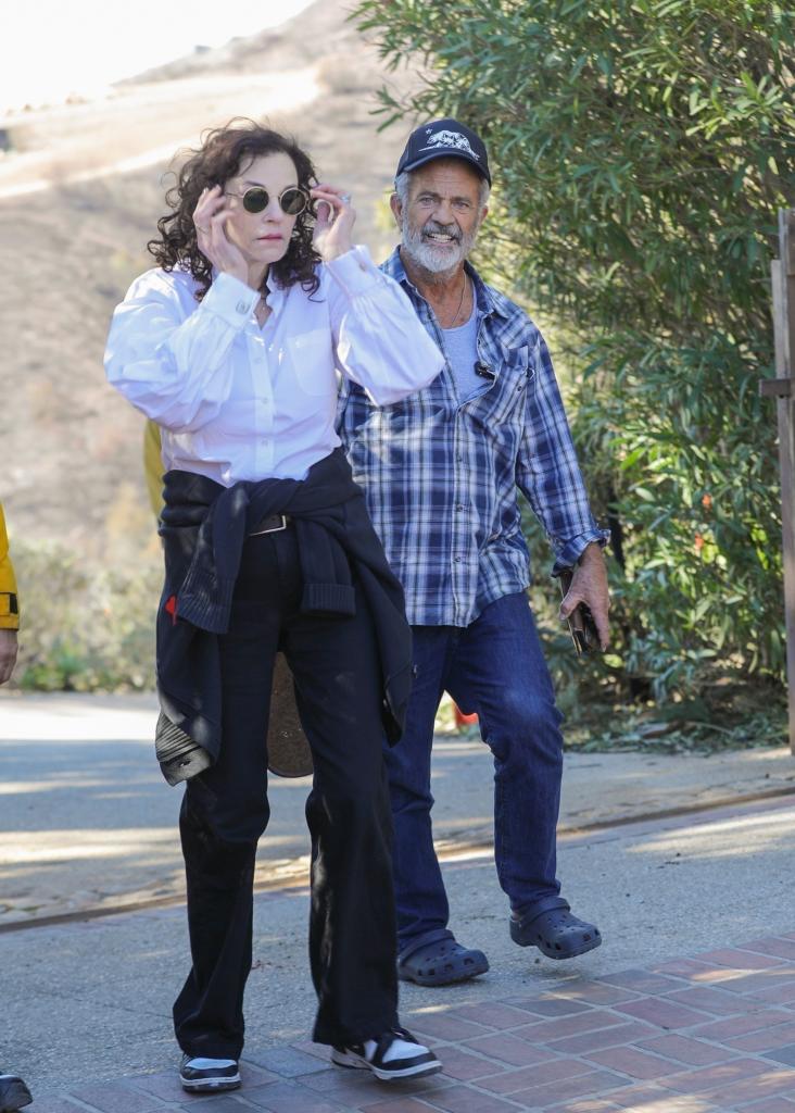 Mel Gibson visiting his Malibu, Calif., mansion that was destroyed in the Palisades wildfires on Jan. 15.  