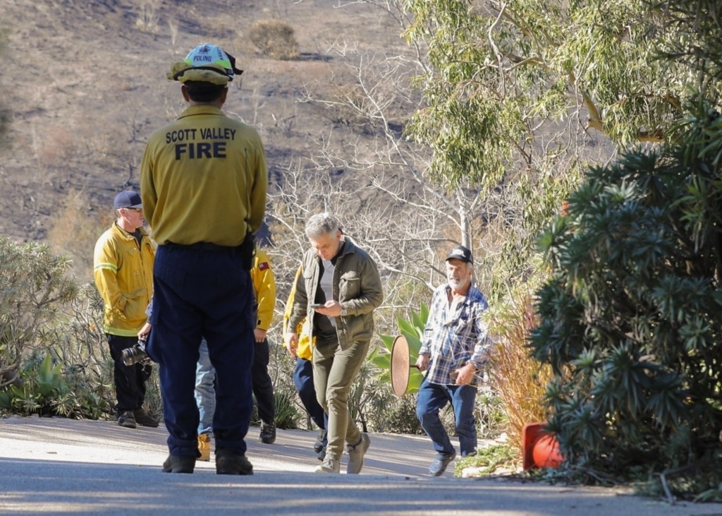 Mel Gibson visiting his Malibu, Calif., mansion that was destroyed in the Palisades wildfires on Jan. 15.  