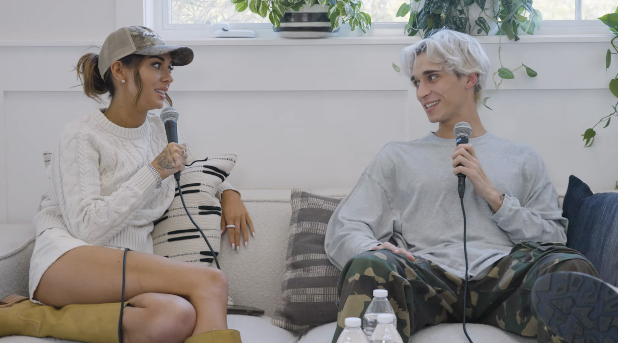 Brianna ‘Chickenfry’ LaPaglia and Josh Richards sitting and talking