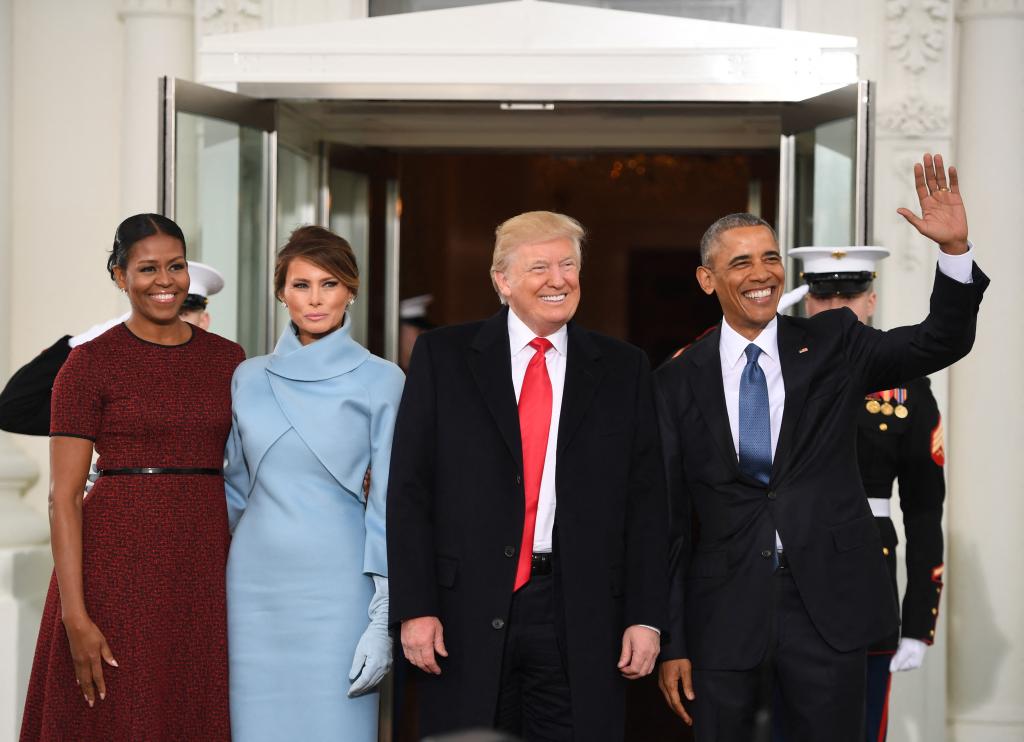 Michelle Obama, Melania Trump, Donald Trump, Barack Obama 
