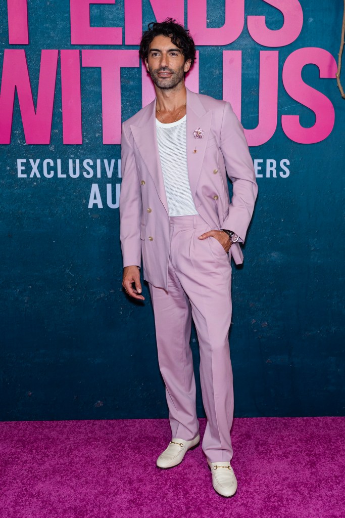 Justin Baldoni attends the "It Ends With Us" New York Premiere at AMC Lincoln Square Theater on August 06, 2024 in New York City. 