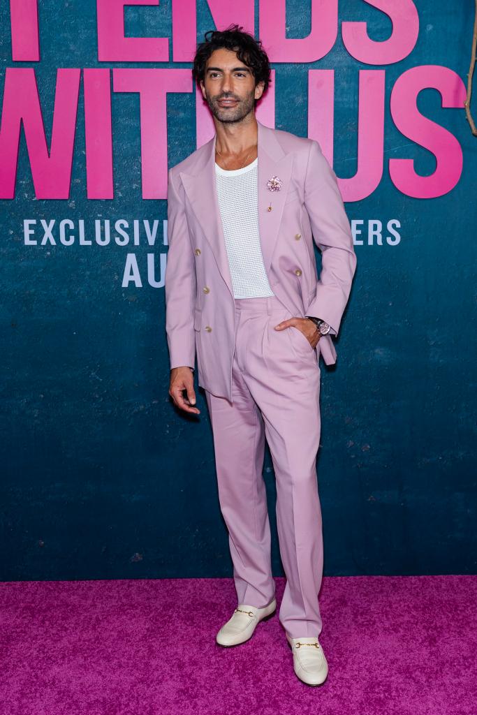 Justin Baldoni attends the "It Ends With Us" New York Premiere at AMC Lincoln Square Theater on August 06, 2024 in New York City. 