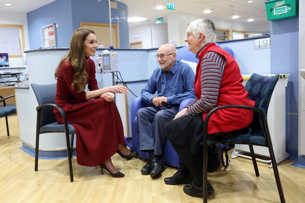 Kate Middleton visiting patients at the Royal Marsden Hospital in London on Jan. 14. 