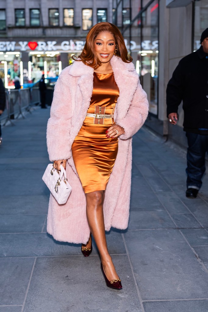 Keke Palmer looks glamorous as she steps out in NYC.