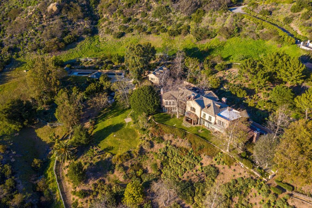 Mel Gibson's Malibu, Calif., mansion before it was destroyed in the Palisades wildfires.
